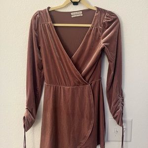 Velvet romper dress